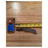 Pocket Knife and Leather Holder