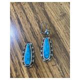 Sterling Turquoise Earrings (missing 1 post)