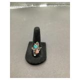 Gordon & Smith Heart Shape Turquoise & Coral