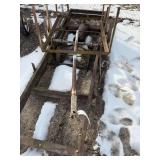 Steel wheel wagon frame, dump hoist