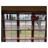 Assorted Bottles and Glassware with Memorex stereo