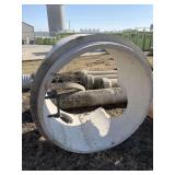 Concrete pipes and hole