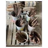 6 buckets of pins- approximately 200