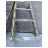 Wooden cart with casters