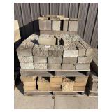 2 pallet’s miscellaneous split face blocks