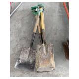 (5) Short Handled Flat Shovels