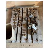 Pallet of vintage door knobs and hinges