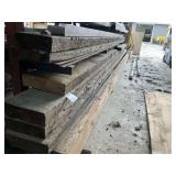 Wooden beams, C channel, steel plate