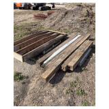 Treated posts and wood ramp
