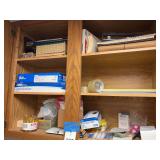 Office Supply Assortment Including File Folders, Binder Clips and Erasers