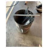 Trash can and contents