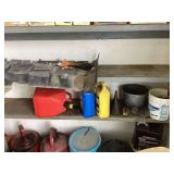 Gas Can,  Gas Caps, Oil Wrenches, misc