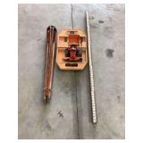 Survey stick, tri pod laser Level
