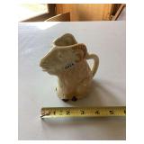 Ceramic Ram Head Figural Creamer - Made in Japan