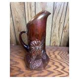 Amethyst Carnival Glass Pitcher 13” T Northwood-dandelion
