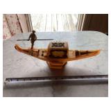 Figural Gondola with Gondolier Tabletop Sculpture