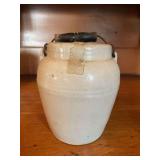 Stoneware Jar with Wood Handle