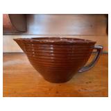 Ceramic Brown Glazed Pitcher with Handle and Spout