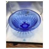 Vintage Hazel-Atlas Cobalt Blue Glass Mixing Bowl or Ice Bowl