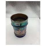 Dugan Diamond Carnival Glass Tumbler in the Beaded Stork and Rushes