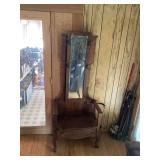 Victorian Era Oak Hall Tree 29” W x 16” D x 6’ T