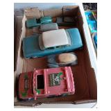 Assorted Toy Cars and Military Vehicle