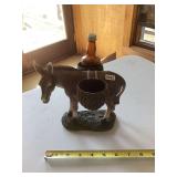 Donkey Figurine with Bottle Holder