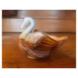 Imperial Slag Glass Swan Figurine