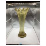 Vintage Carnival Glass Swung Vase