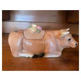 Ceramic Figural Cow Cookie Jar