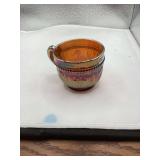 Dugan Marigolds Carnival Glass Wreath of Roses Rose Bowl