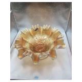 Dugan Carnival Glass Double Stem Rose