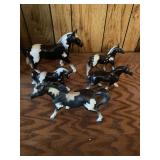 Set of Five Figural Horses ceramic