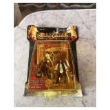 Pirates of the Caribbean Captain Jack Sparrow and Elizabeth Swann Action Figures with Comic Book