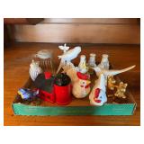 Assorted Ceramic Salt and Pepper Shakers and Figurines