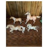 Ceramic Horse Figurines - Set of Four
