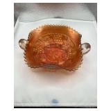 Vintage Northwood Marigold Carnival Glass Bonbon Dish