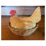 Ceramic Hen on Nest Covered Dish