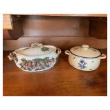 Two Ceramic Lidded Serving Dishes