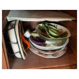 Assorted Dishes, Serving Pieces, and Vases