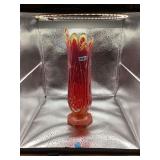 Vintage Indiana Glass Swung Vase 10” T