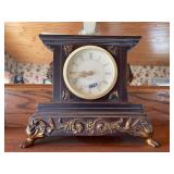 Vintage Quarts Lion head mantle clock