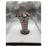 Vintage Northwood Carnival Glass Vase Tree Trunk Pattern