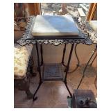 Cast Iron Stand with Stone Inset Top