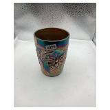 Fenton Butterfly & Fern pattern Carnival Glass Tumbler