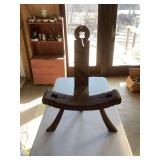 Antique Birthing Chair tripod