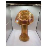 Fenton Iridescent Marigold Carnival Glass Trumpet Vase