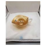 Northwood Iridescent Carnival Glass Berry Bowl with Handle