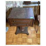Drop Leaf Table with Drawers mahogany