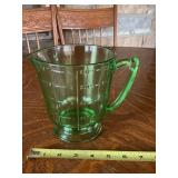 Uranium Glass Measuring Pitcher